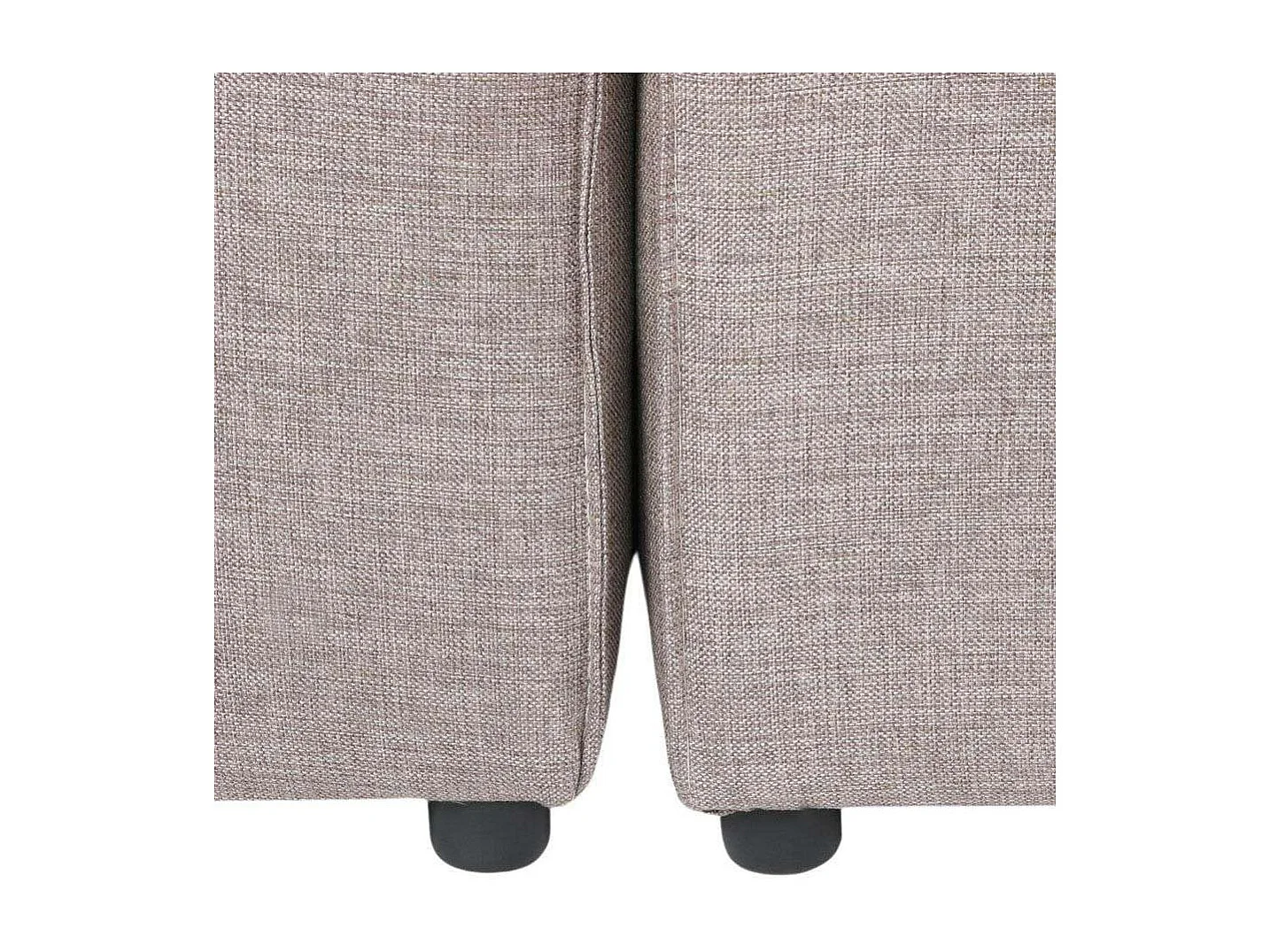 Canapé d'angle à droite Biglo Tissu Marron clair