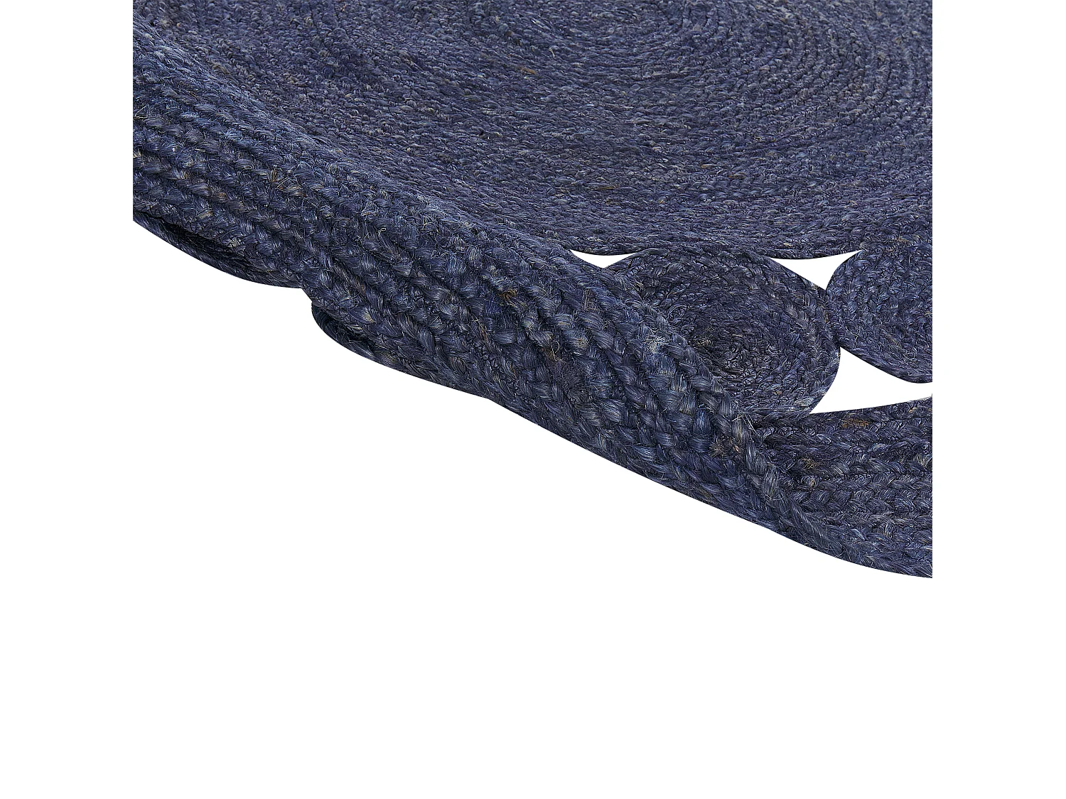 Teppich KOYUNLU ø 120 cm Jute Dunkelblau