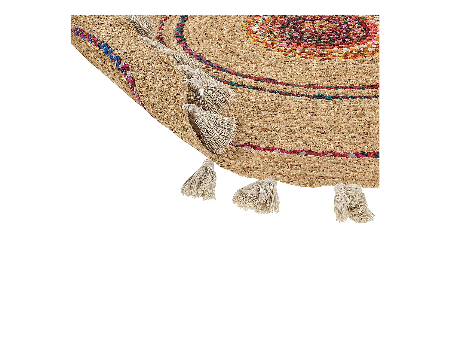 Tapis OBAKOY Beige ø 140 cm Jute