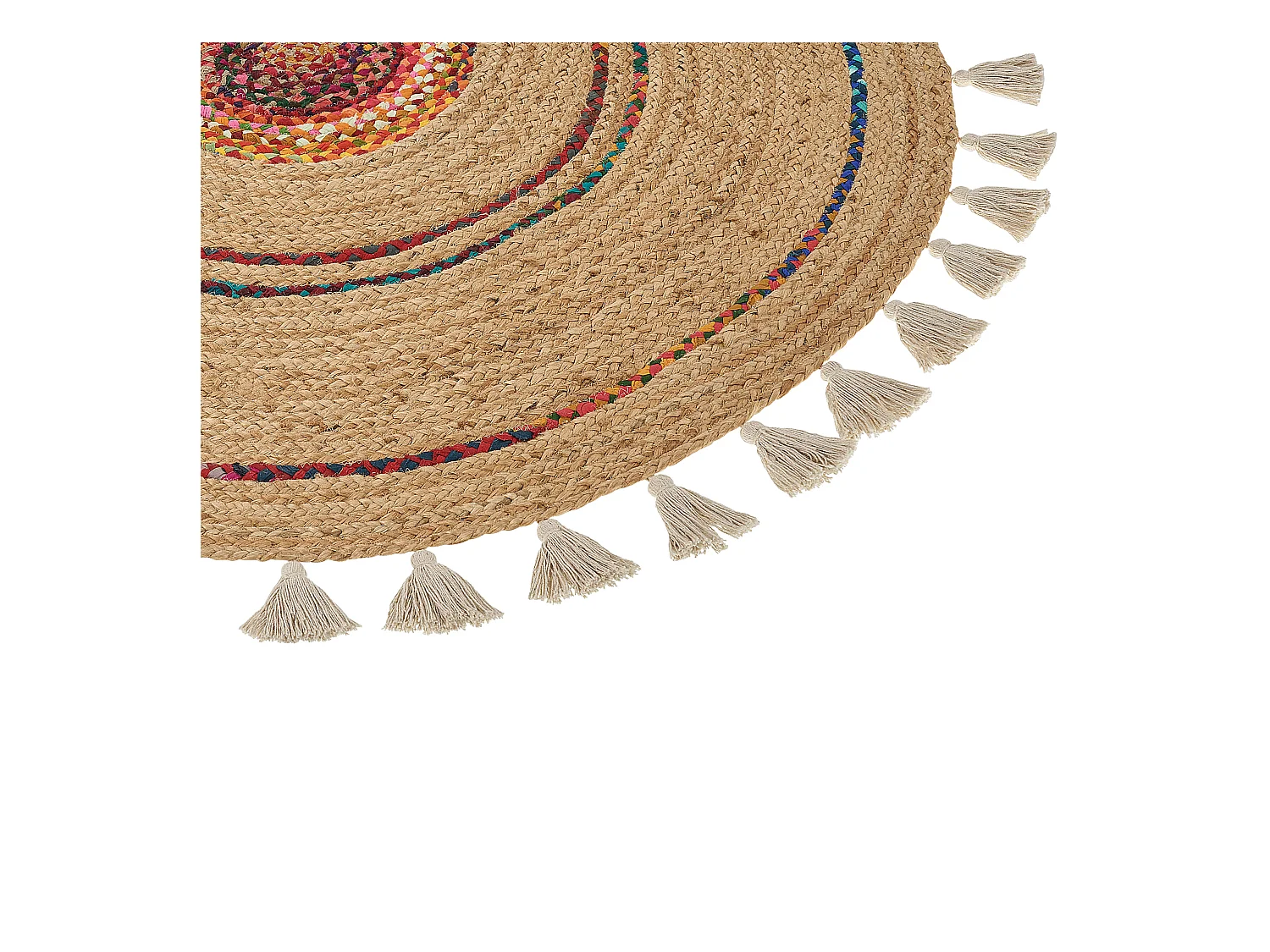 Tapis OBAKOY Beige ø 140 cm Jute