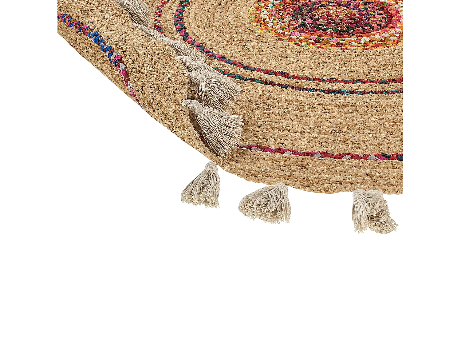 Tapis OBAKOY Beige ø 140 cm Jute