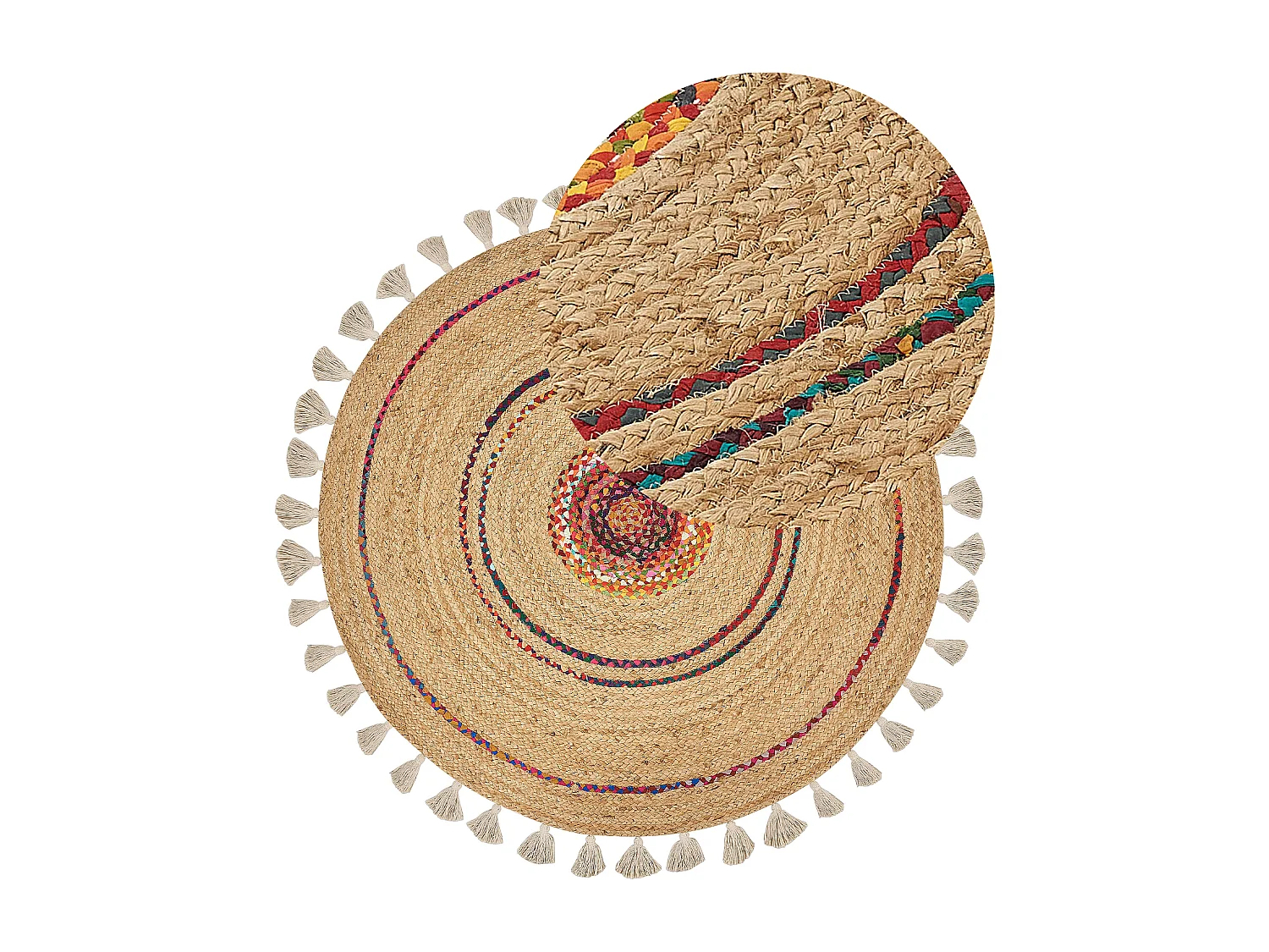 Teppich OBAKOY ø 140 cm Jute Beige