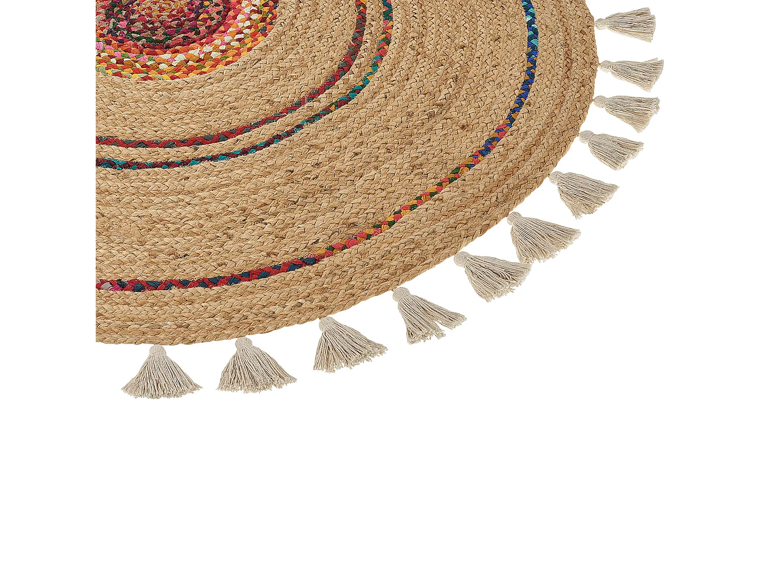 Teppich OBAKOY ø 140 cm Jute Beige