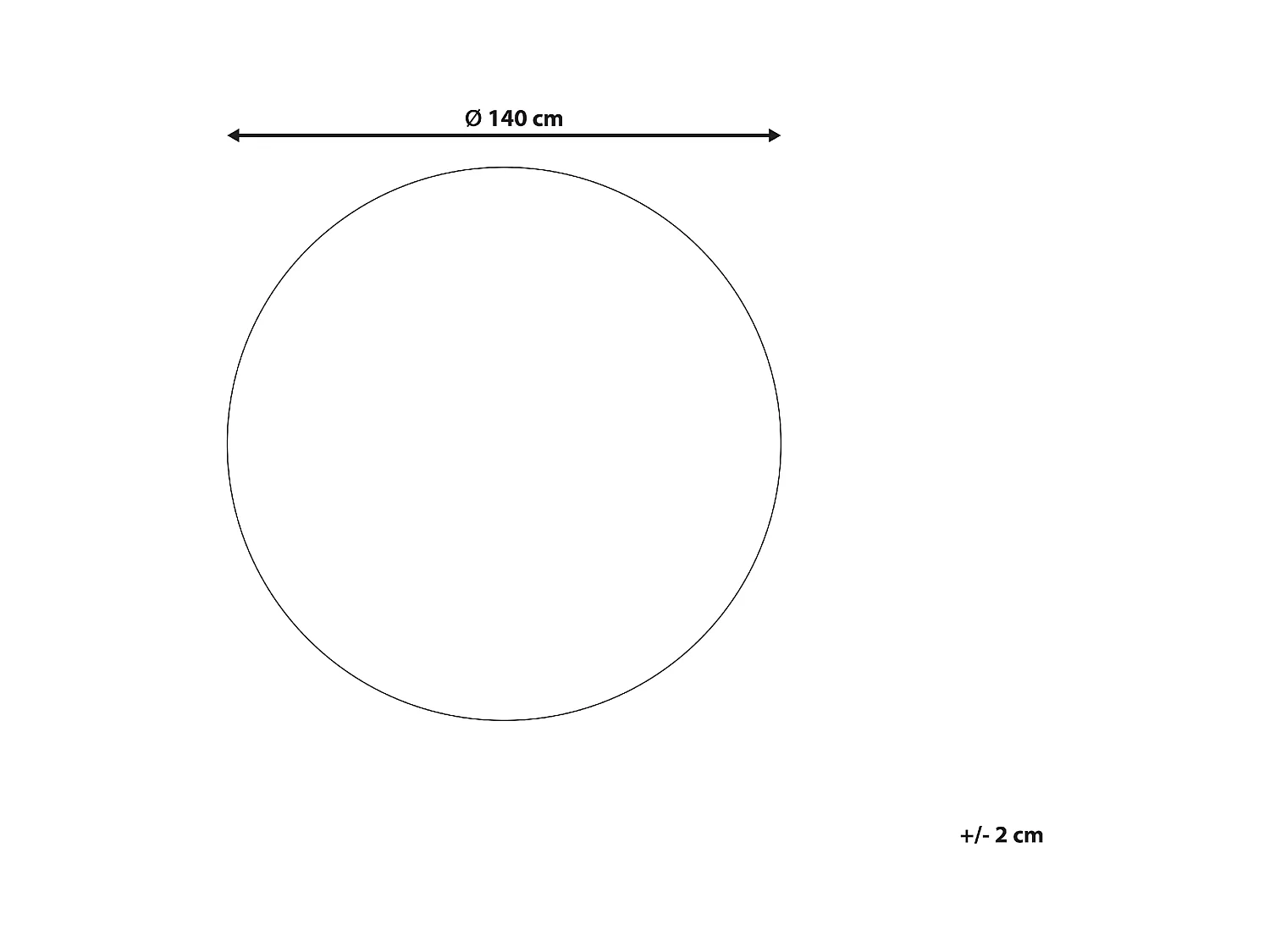 Teppich KHARRA ø 140 cm Jute Beige