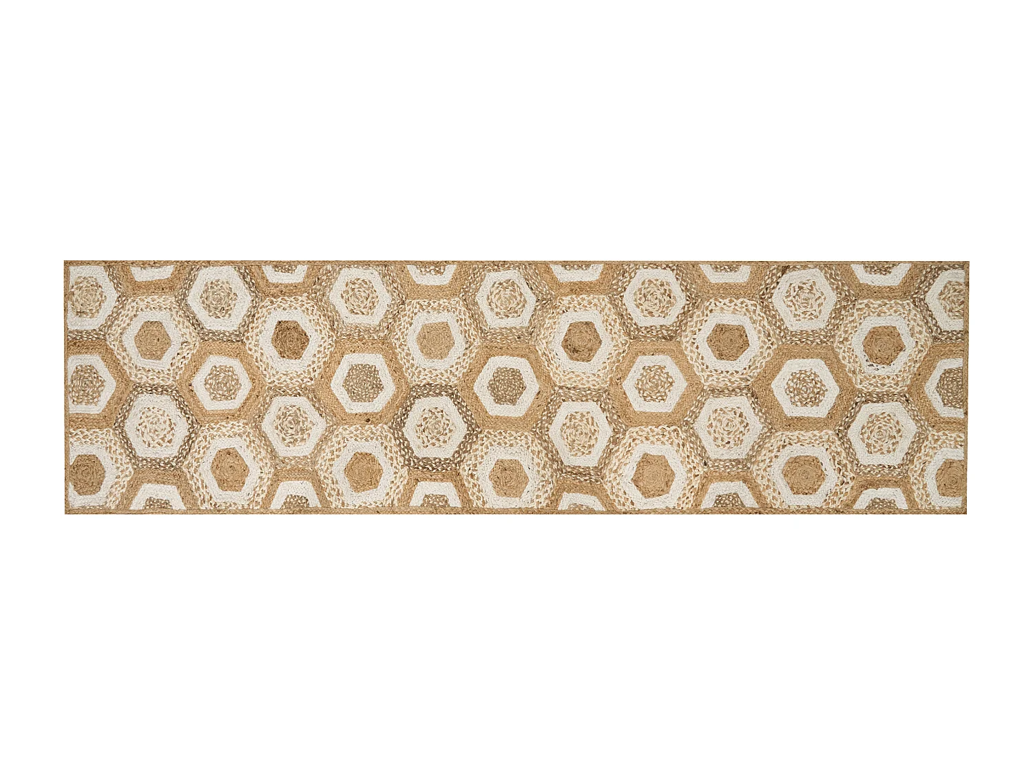 Alfombra de yute 80 x 300 cm beige BASOREN