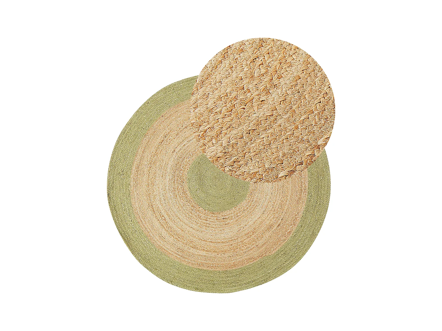 Teppich YAYALAR ø 140 cm Jute Hellgrün