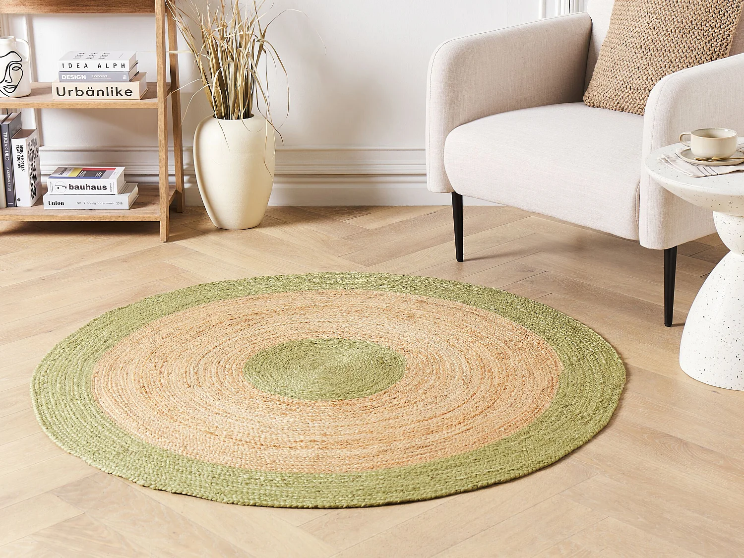 Tapis YAYALAR Vert clair ø 140 cm Jute