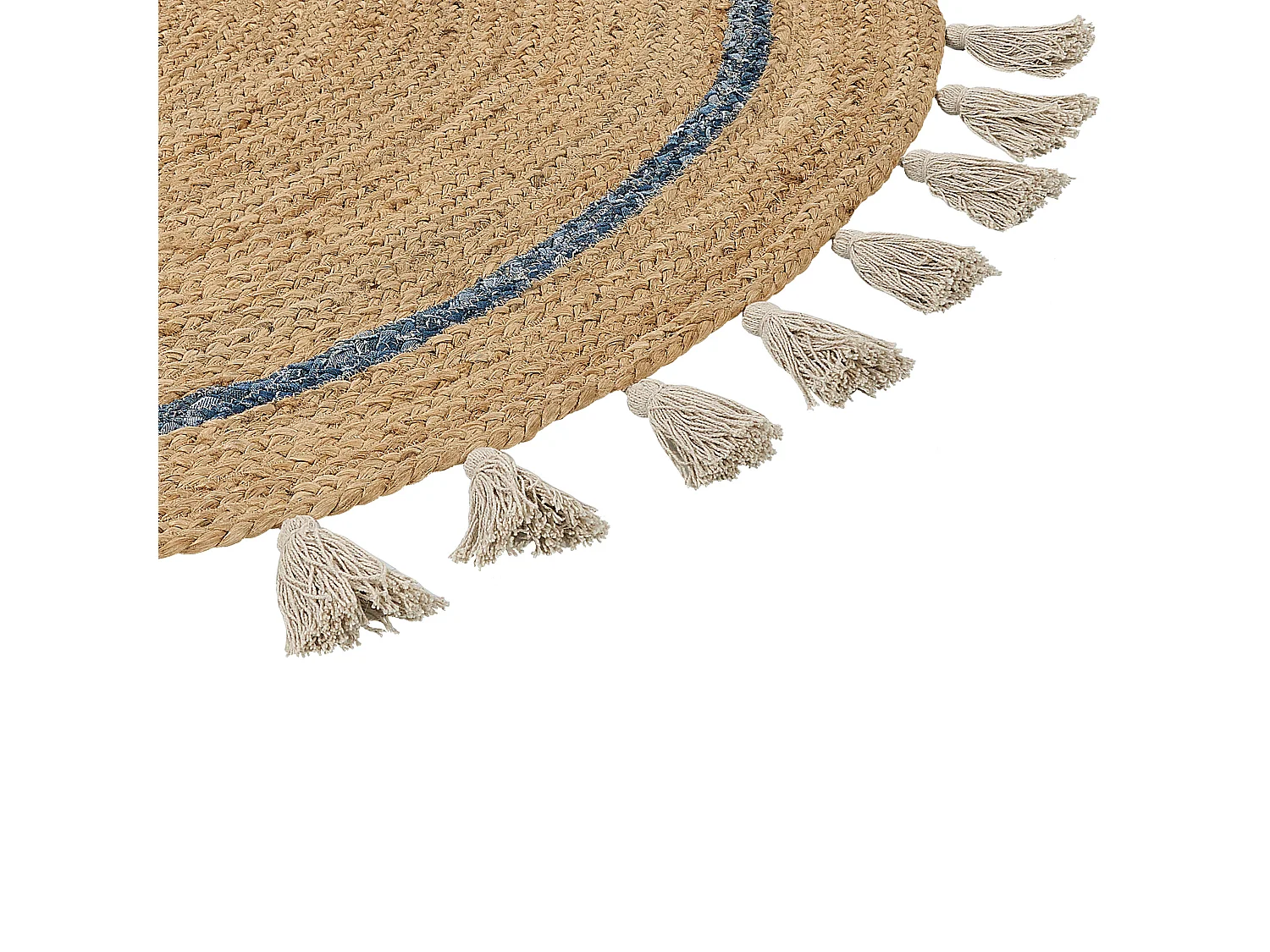 Tapis OBAKOY Bleu ø 140 cm Jute