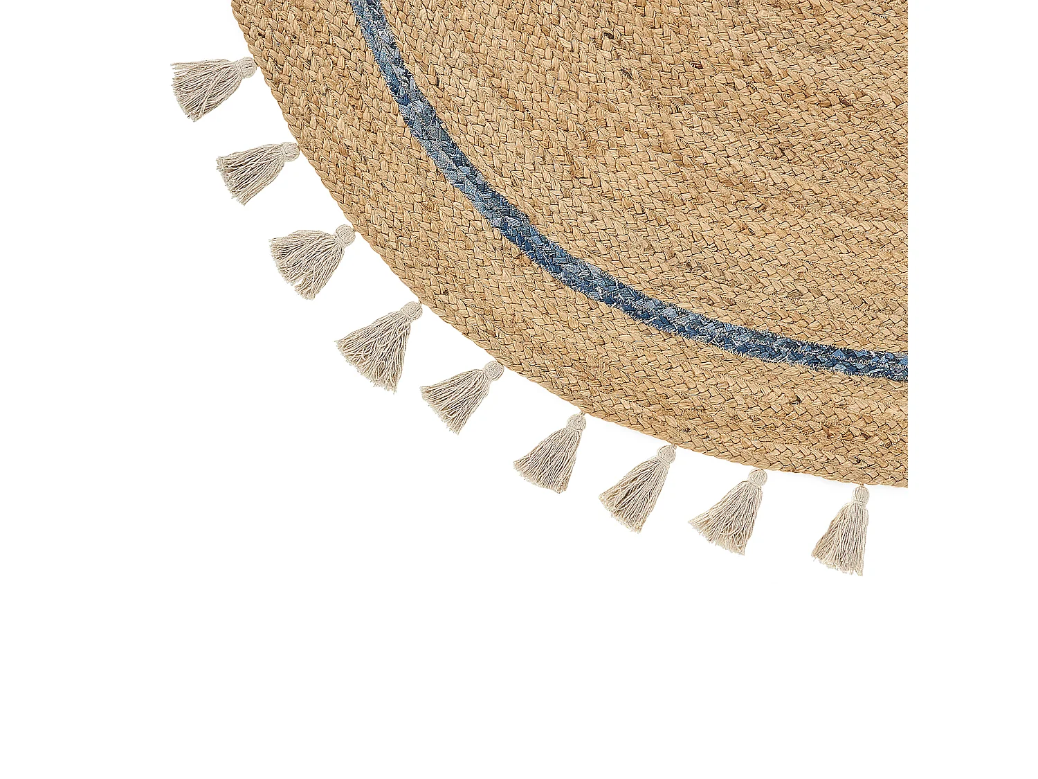 Tapis OBAKOY Bleu ø 140 cm Jute