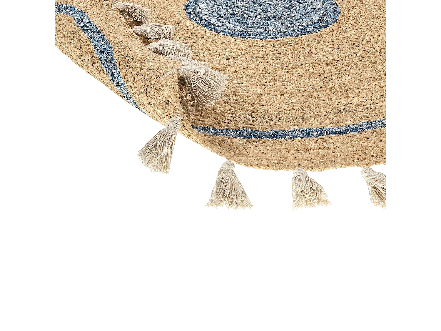 Tapis OBAKOY Bleu ø 140 cm Jute