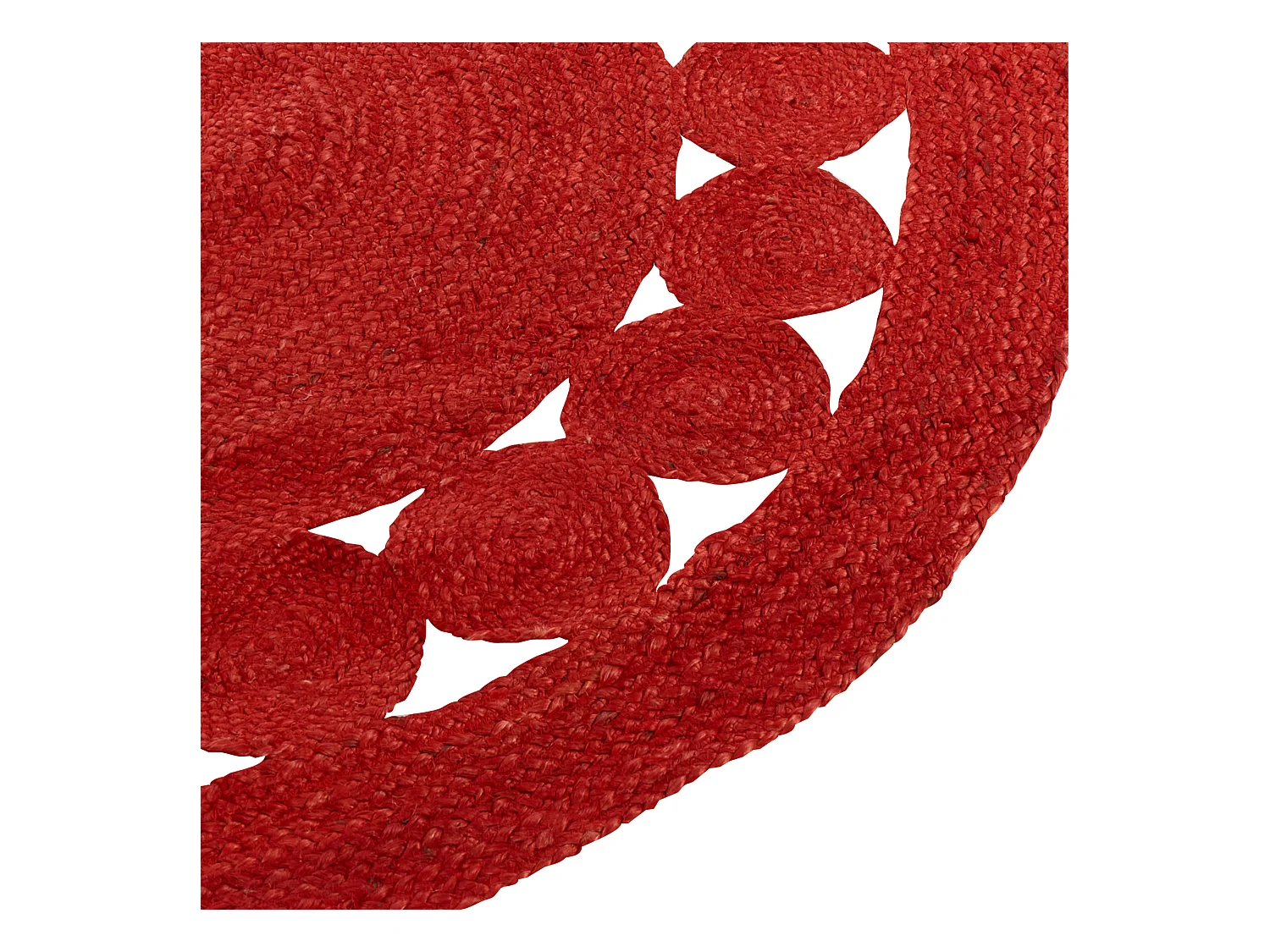 Teppich KOYUNLU ø 120 cm Jute Rot