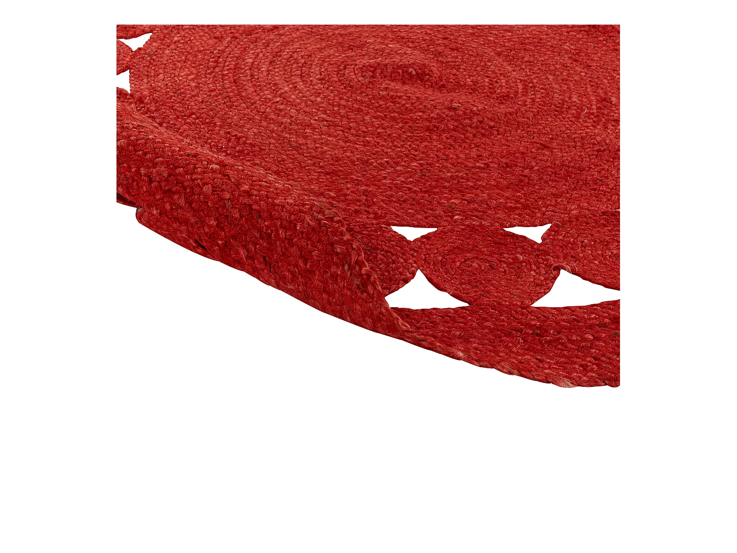 Teppich KOYUNLU ø 120 cm Jute Rot