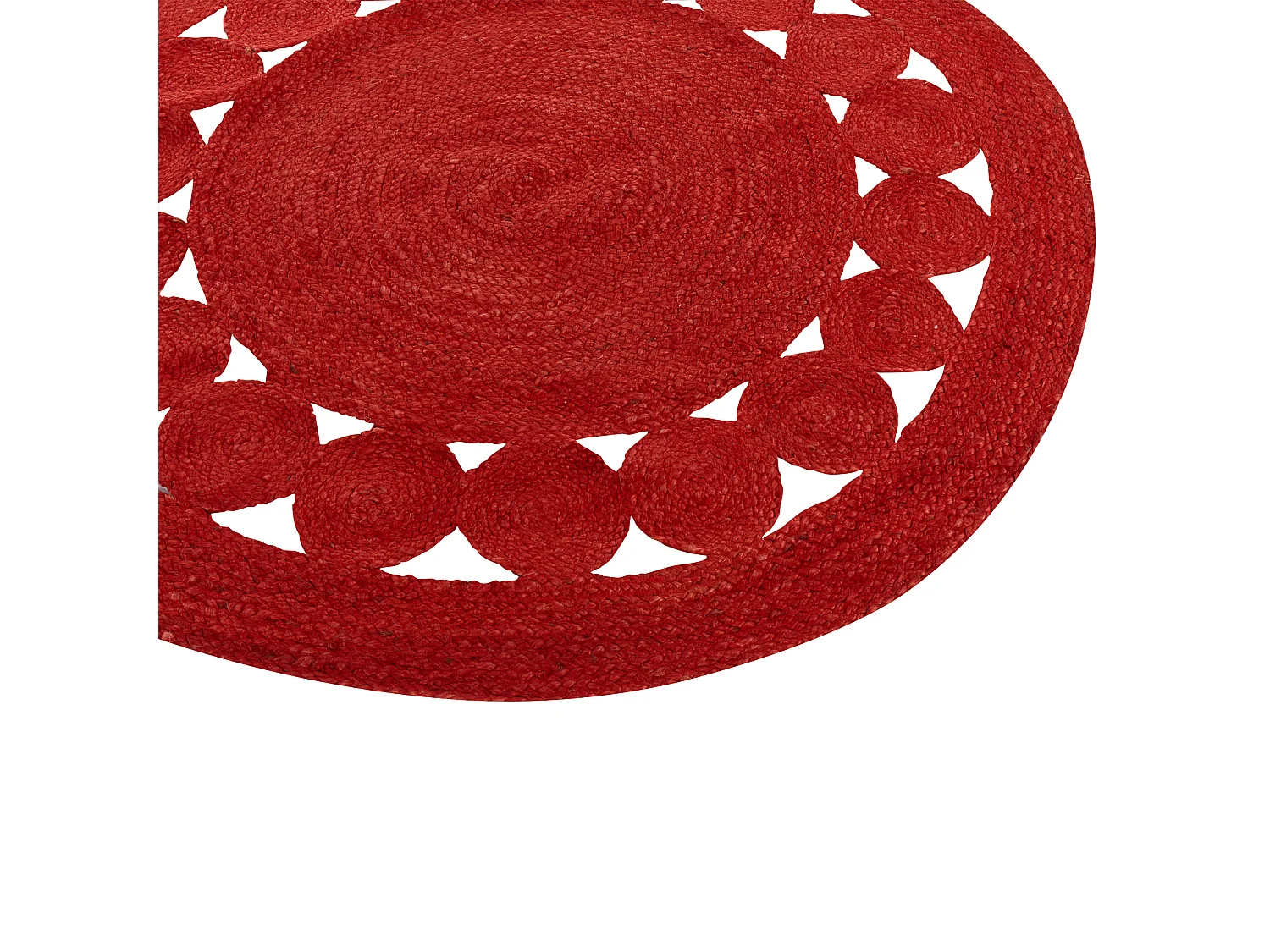 Teppich KOYUNLU ø 120 cm Jute Rot