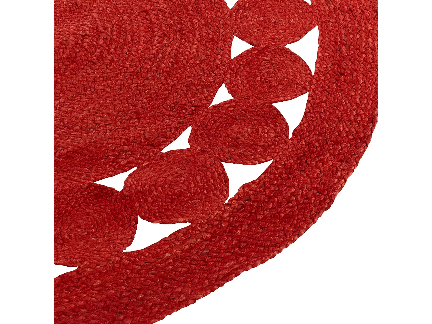 Teppich KOYUNLU ø 120 cm Jute Rot