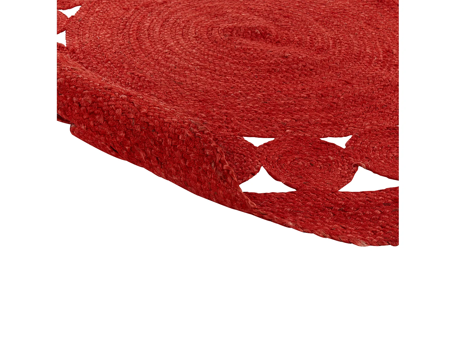 Teppich KOYUNLU ø 120 cm Jute Rot