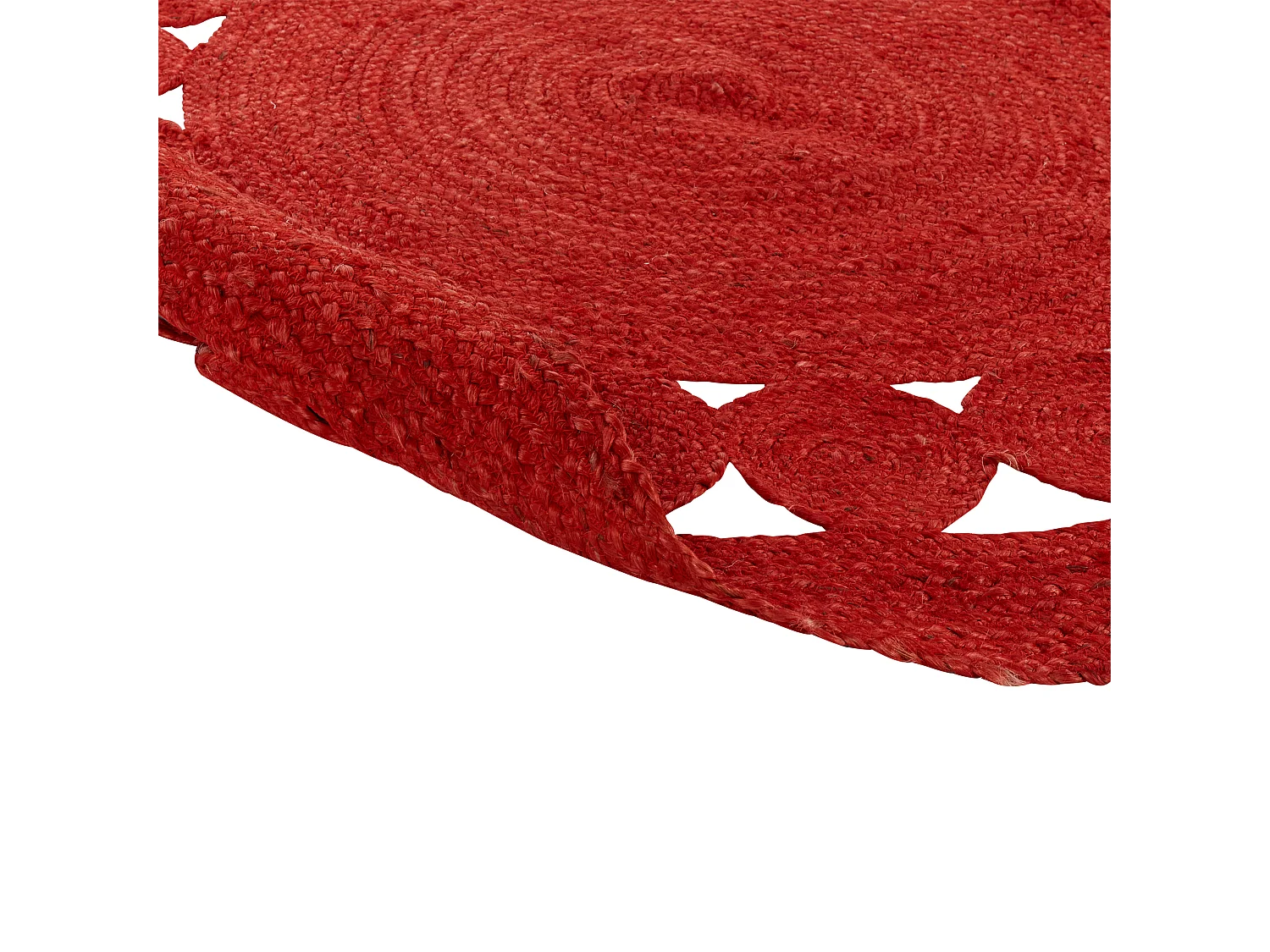 Vloerkleed KOYUNLU ø 120 cm Jute Rood