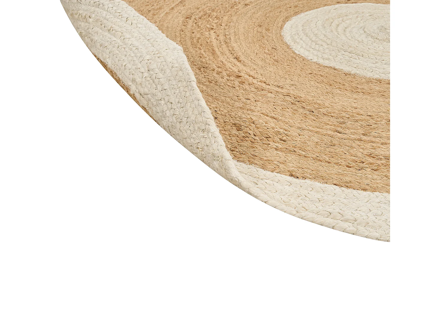 Teppich YAYALAR ø 140 cm Jute Cremeweiss