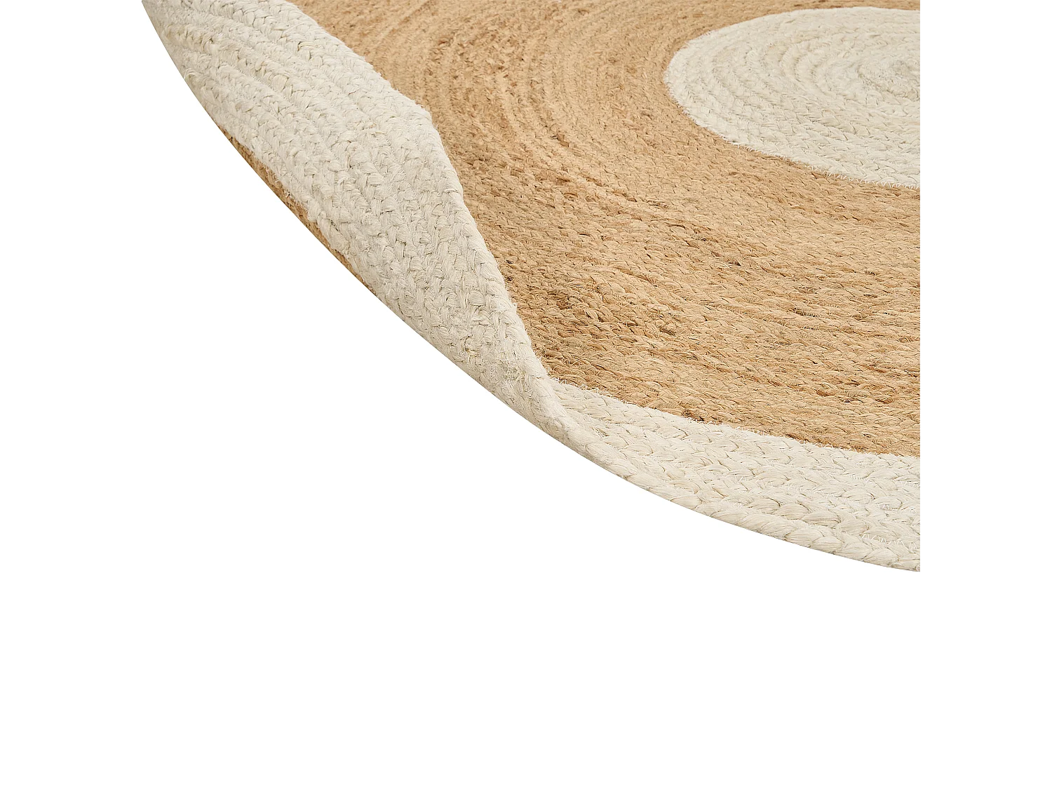 Tapete YAYALAR ø 140 cm Juta Branco creme