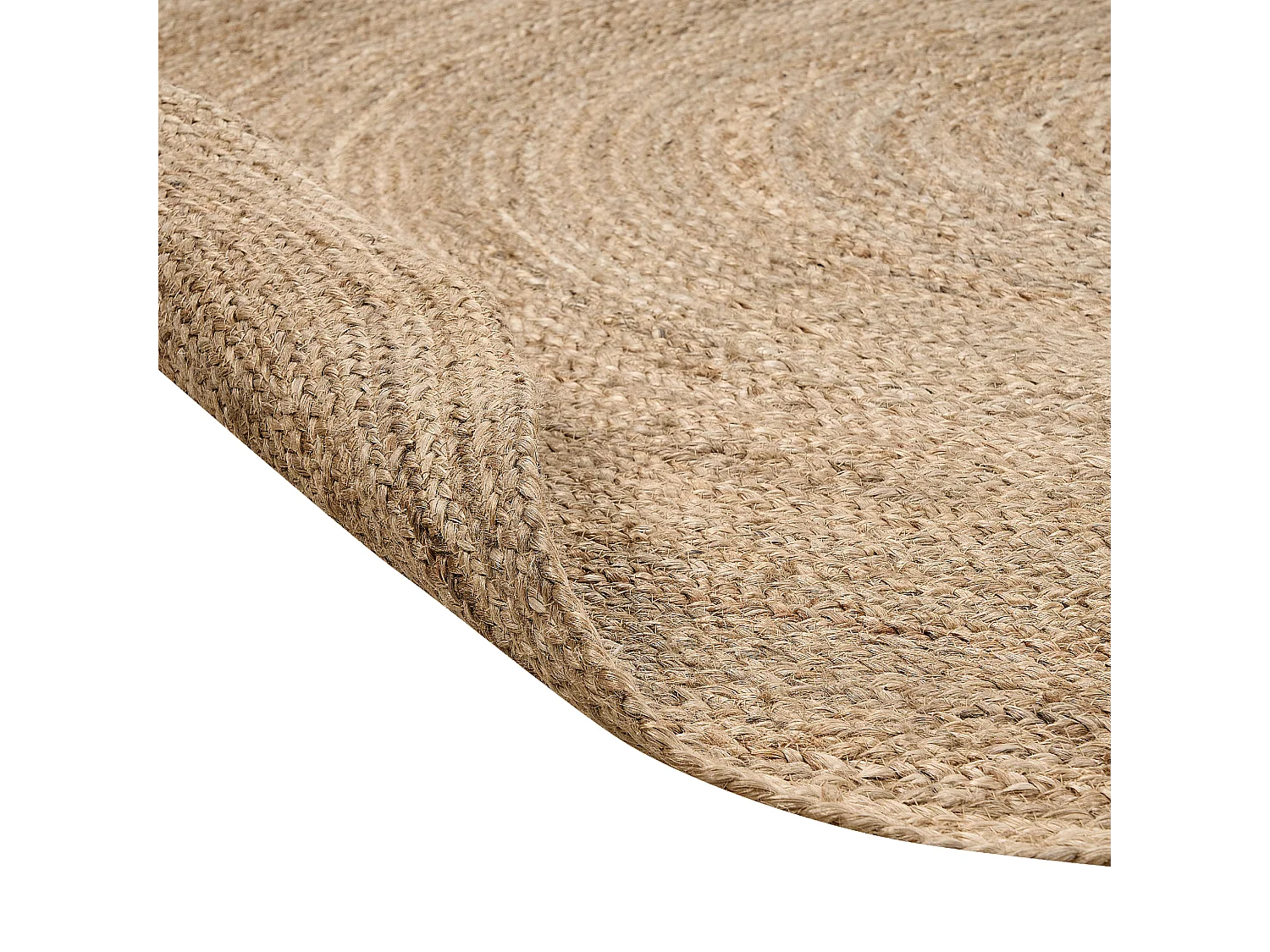 Dywan owalny jutowy 160 x 230 cm beżowy DEMIRCI