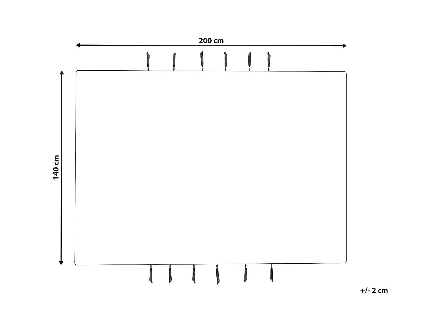 Alfombra RAUTA 140 x 200 cm Yute Beige