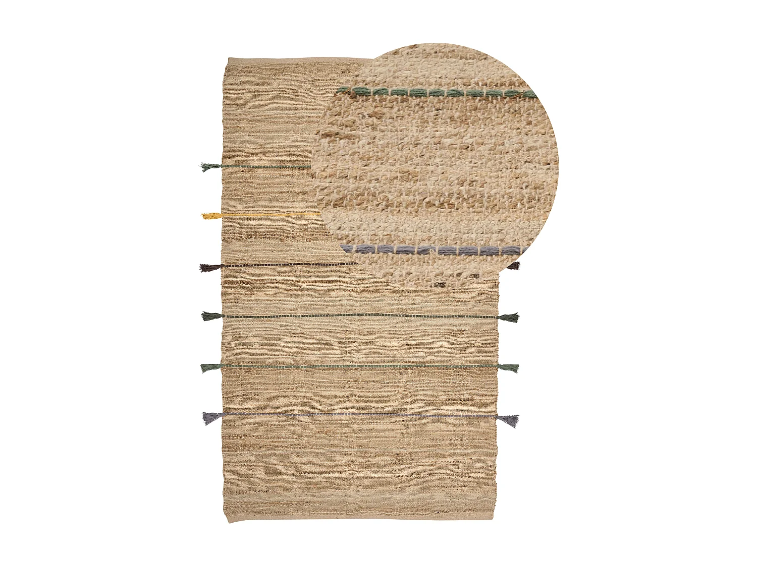 Vloerkleed RAUTA 140 x 200 cm Jute Beige