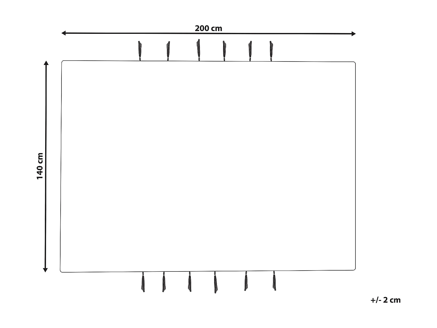 Vloerkleed RAUTA 140 x 200 cm Jute Beige