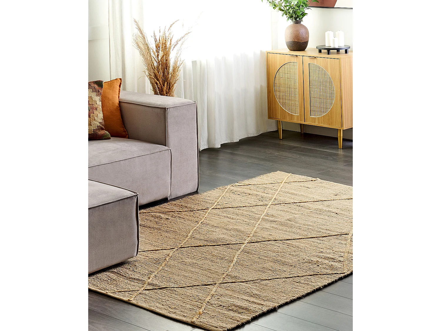 Teppich YUVACIK 160 x 230 cm Jute Beige