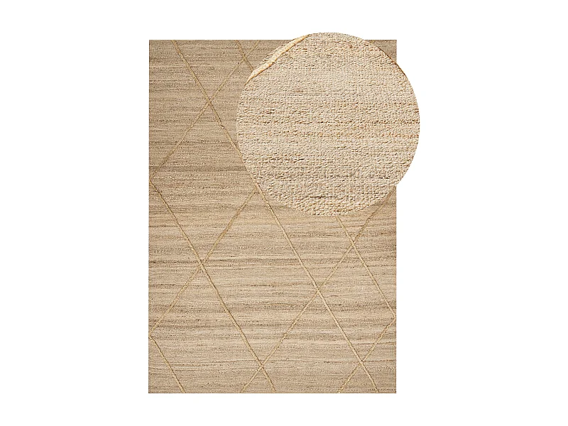 Tappeto iuta beige 160 x 230 cm YUVACIK