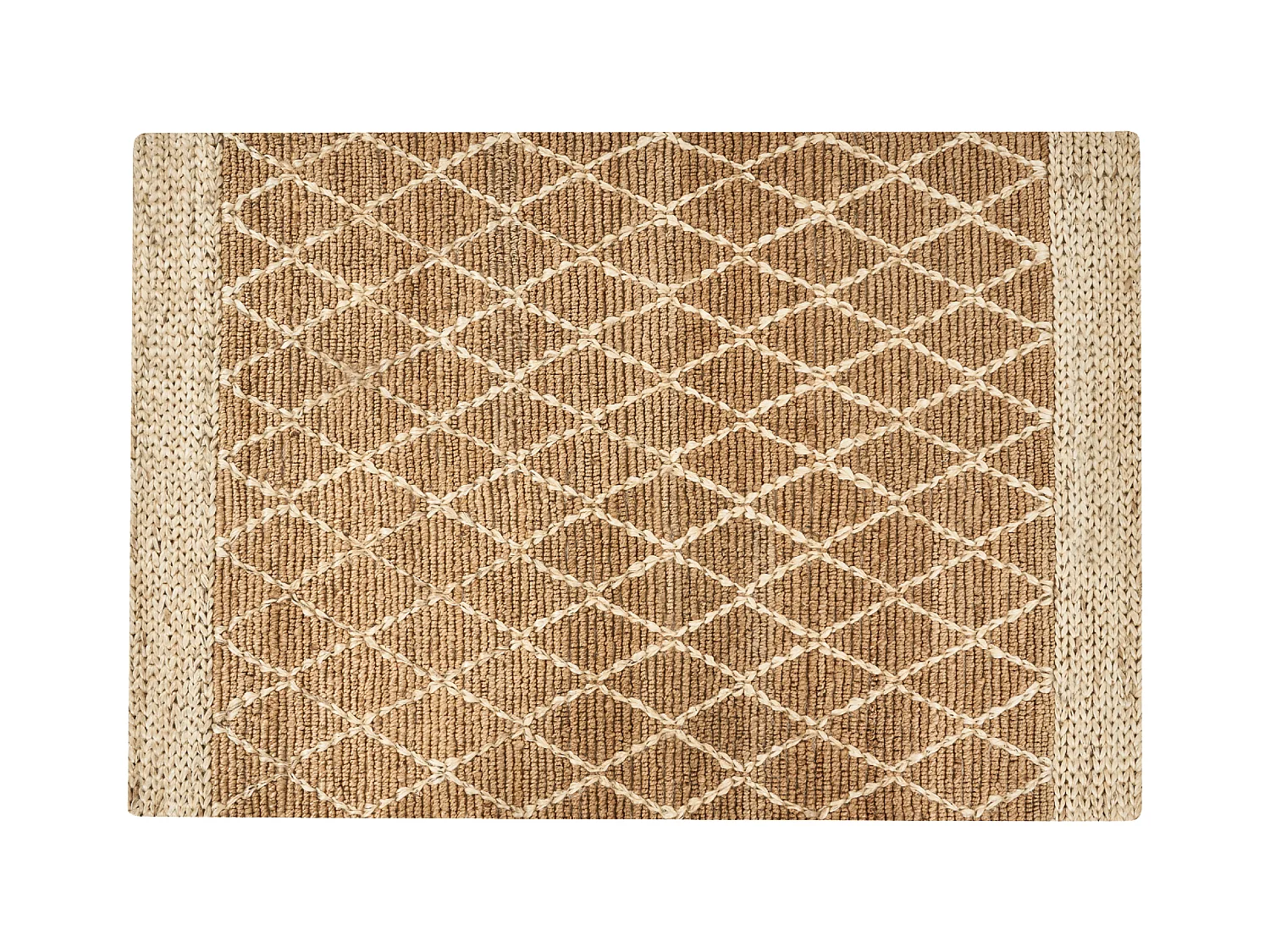 Vloerkleed ZORAVA 160 x 230 cm Jute Beige