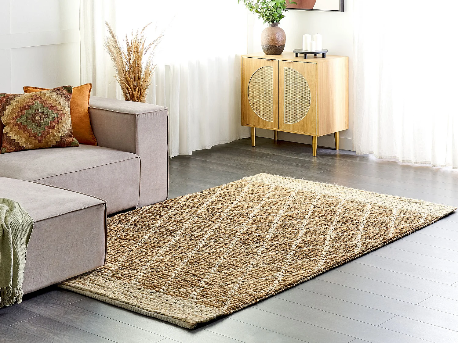 Tapis ZORAVA Beige 160 x 230 cm Jute