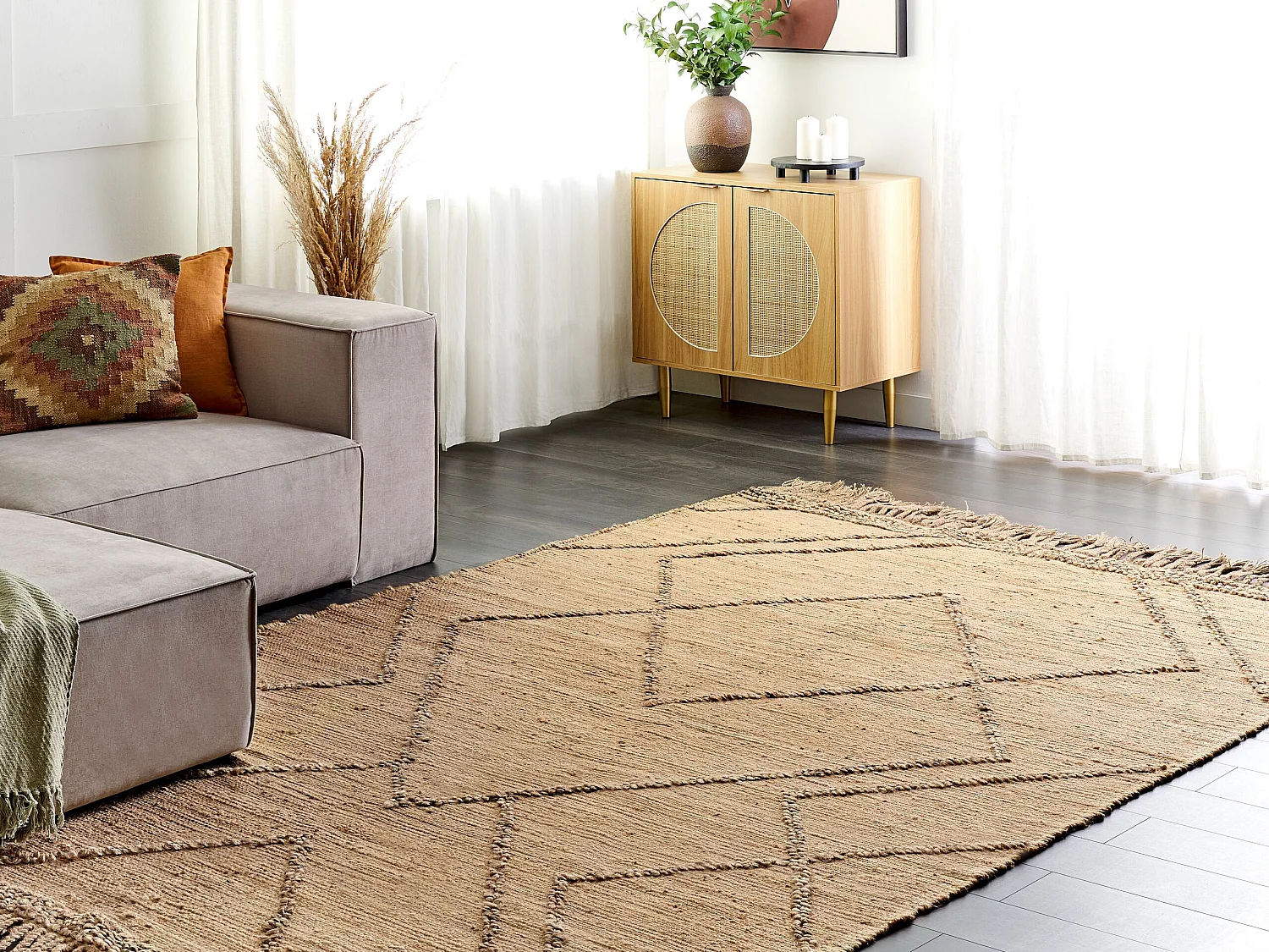 Tapis HANDERE 200 x 300 cm Jute Beige