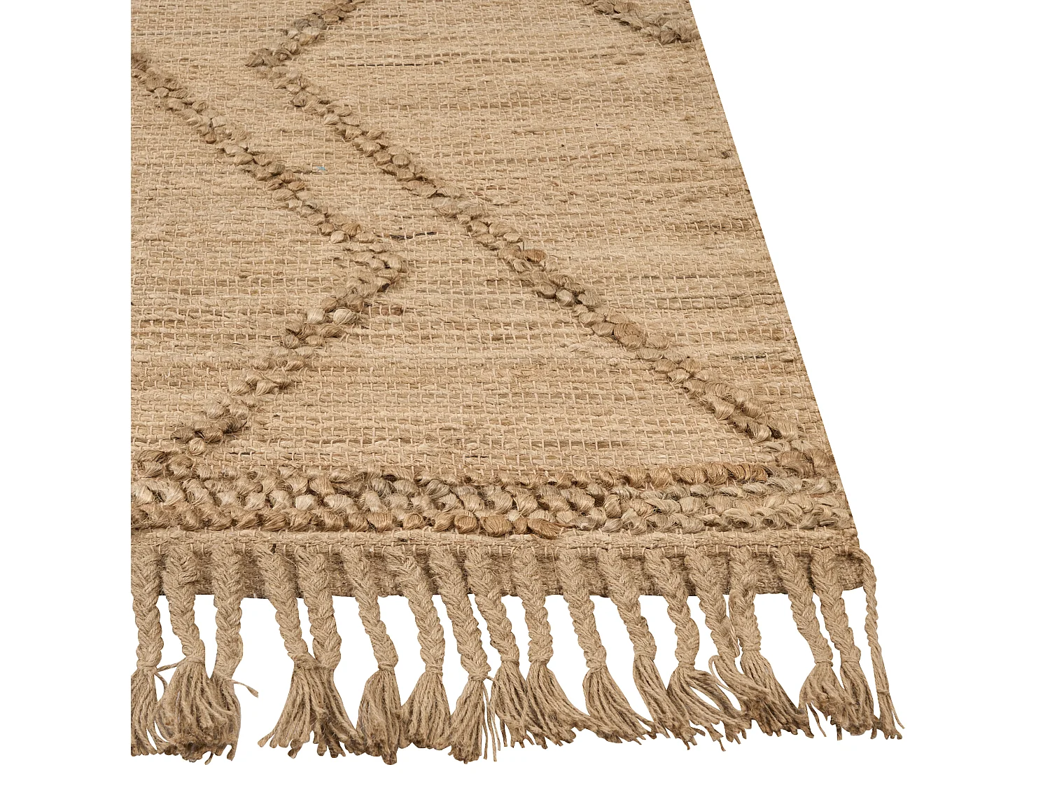 Teppich HANDERE 200 x 300 cm Jute Beige