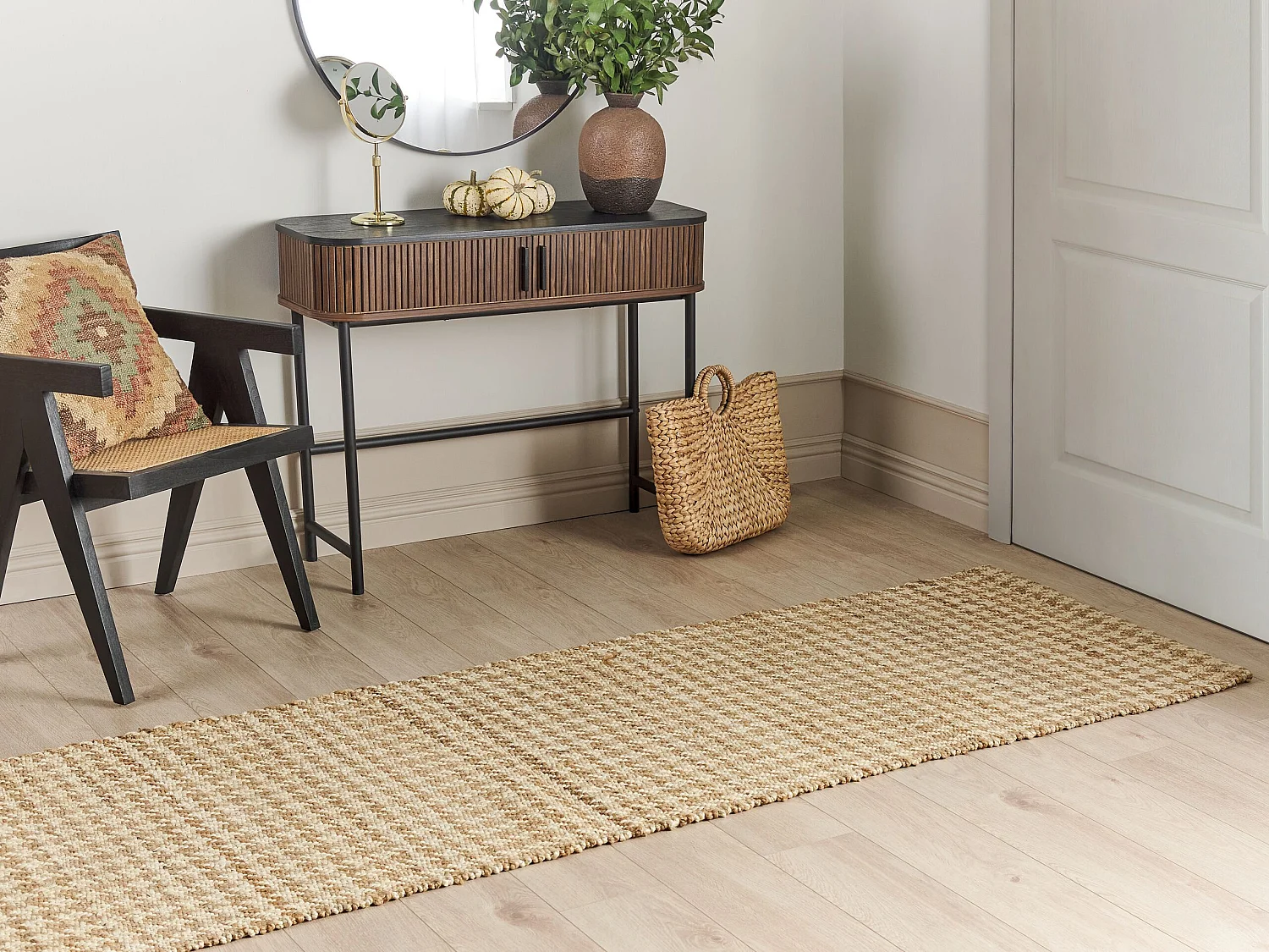 Rug ARAPTEPE Beige 80 x 300 cm Jute