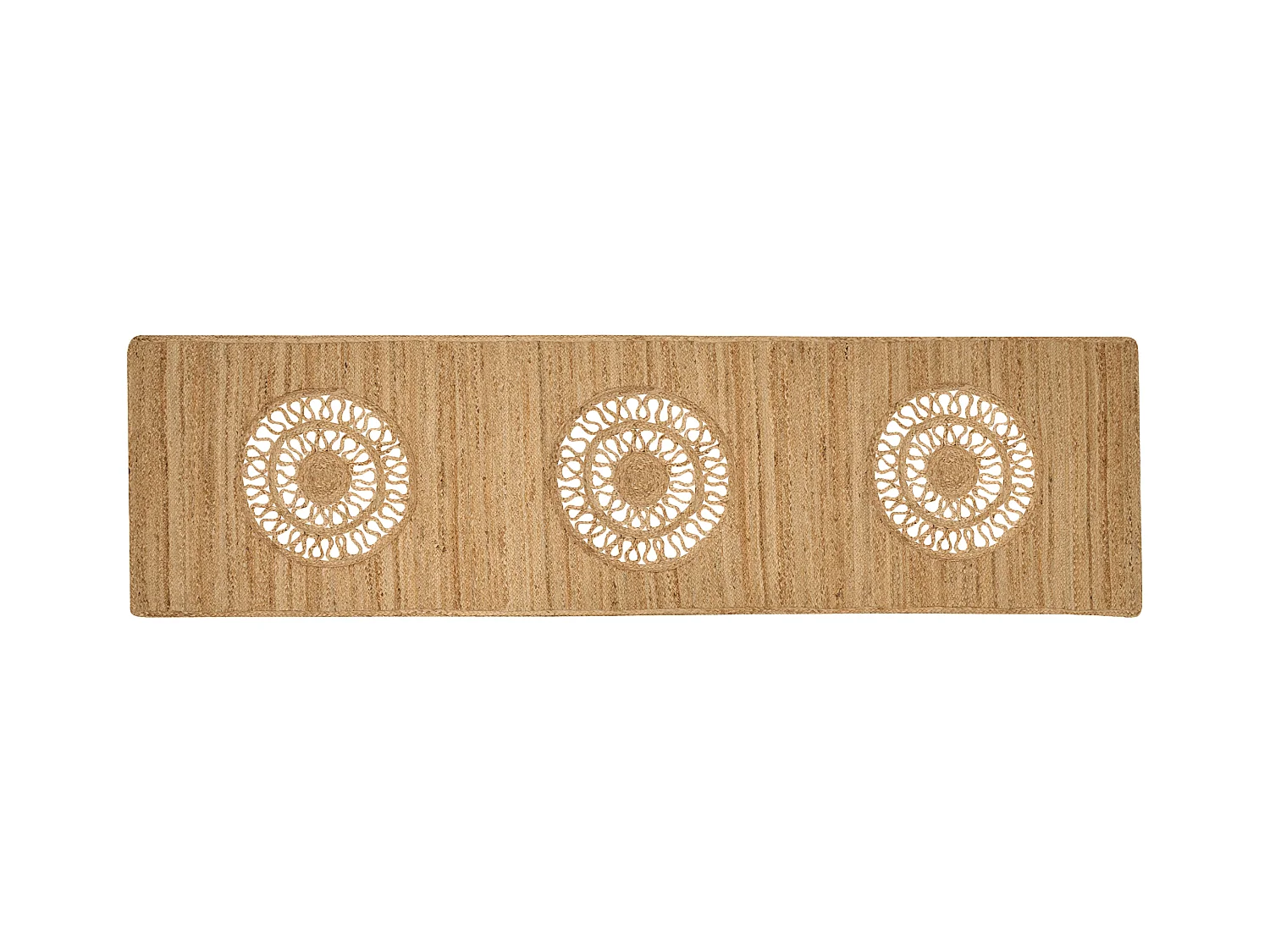 Vloerkleed jute beige 80 x 300 cm HATIPOGLU