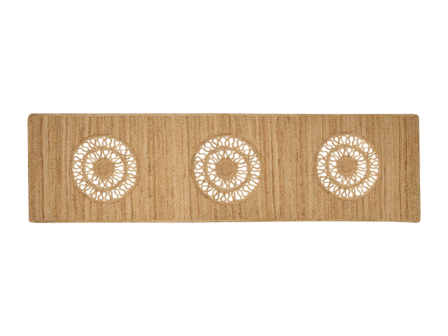 Vloerkleed jute beige 80 x 300 cm HATIPOGLU