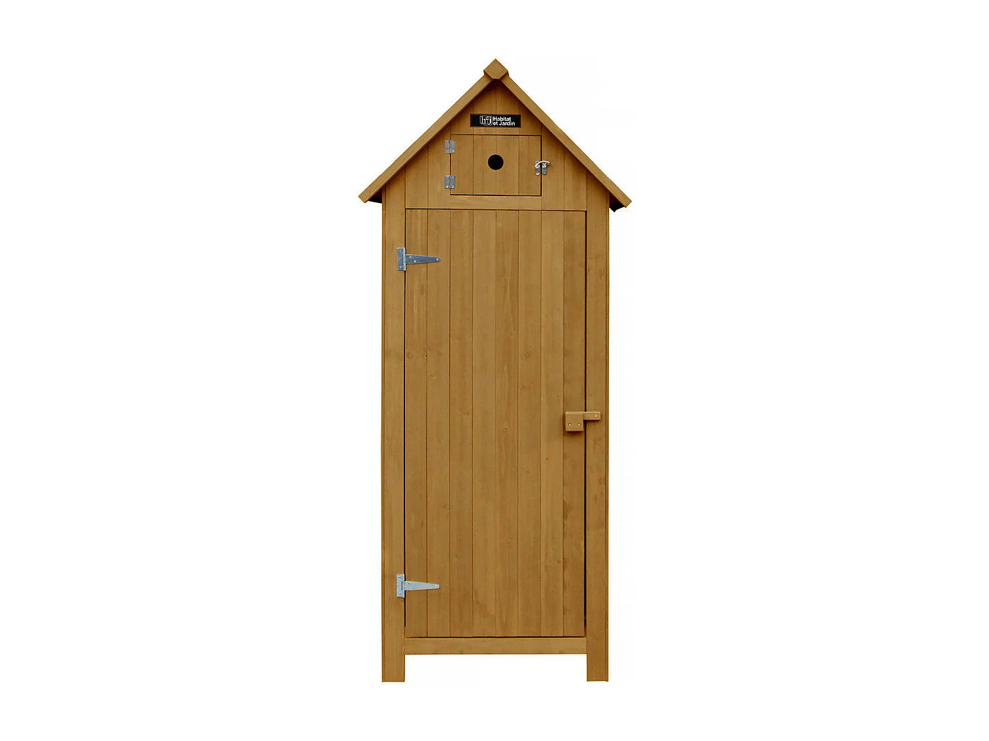 Tuinkast houten tuin berging "Cabanon" - 77 x 54,5 x 179 cm - Bruin - kastanjebruin