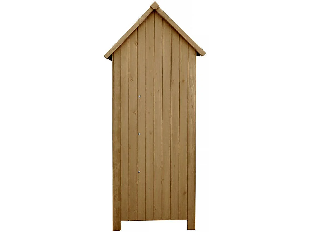 Tuinkast houten tuin berging "Cabanon" - 77 x 54,5 x 179 cm - Bruin - kastanjebruin