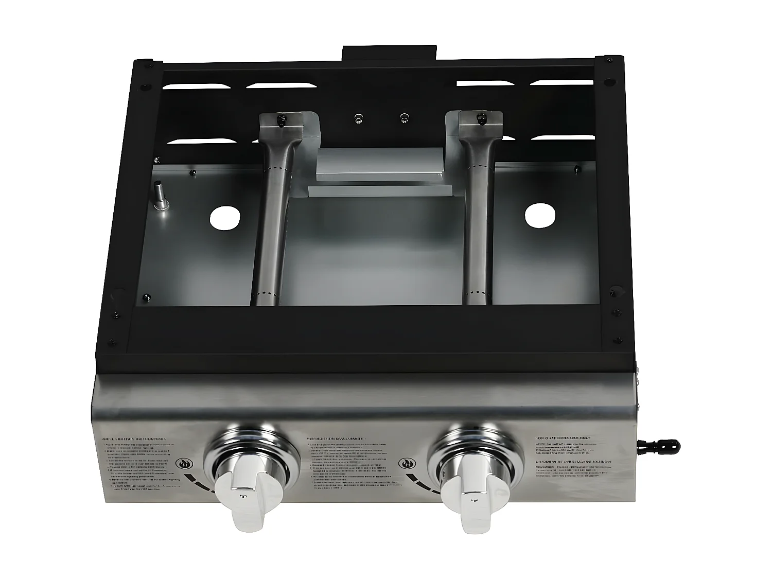 Gasplaat "Presto 2" - 2 branders - Kookoppervlak 46 x 39,5 cm - Grijs