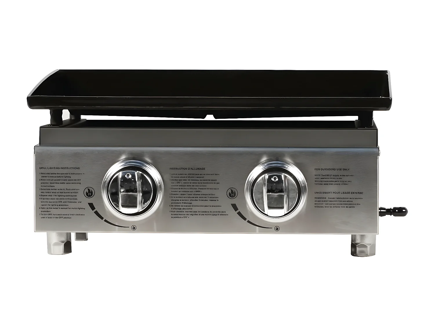 Plancha "Presto 2" - 2 Brenner - 5 kW - Grau