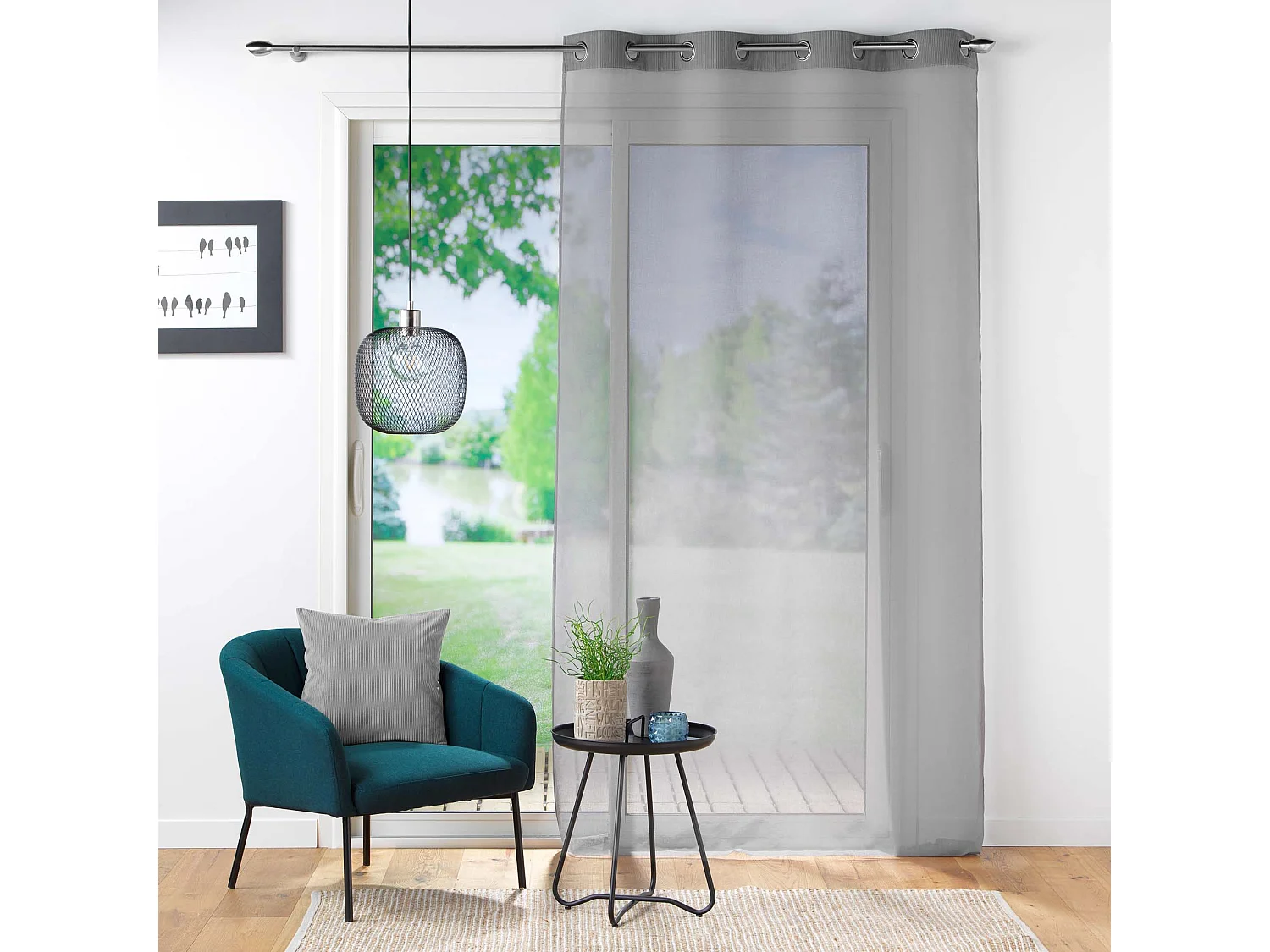 Coussin velours 40 x 40 cm Cottele gris