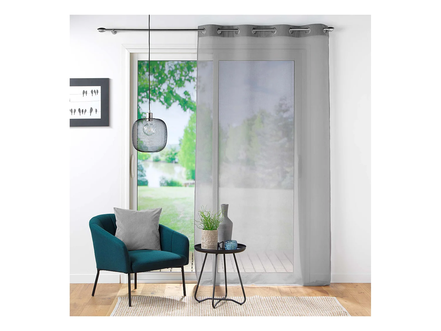 Coussin velours 40 x 40 cm Cottele gris