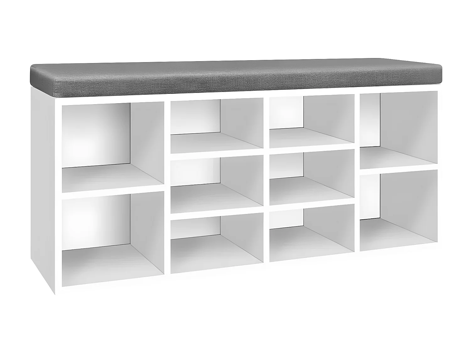 Étagère à chaussures - aggloméré - blanc - STAT