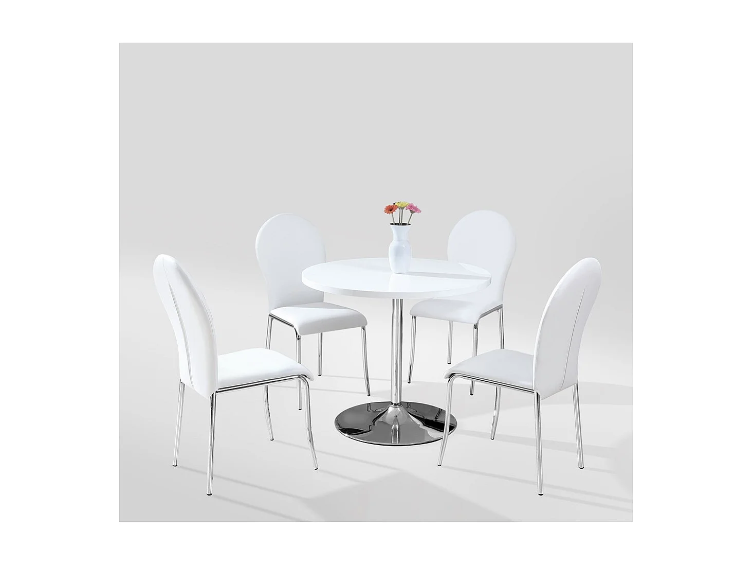 Esstisch - MDF - weiß - LEANDRA