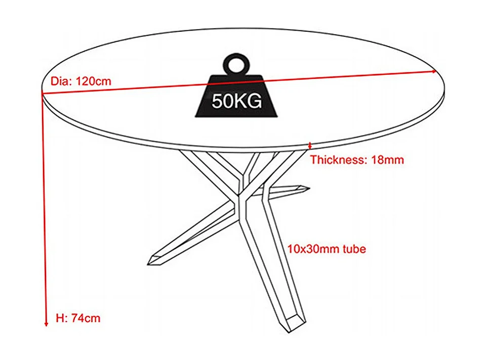 Table à manger - MDF - chêne - SIGAM