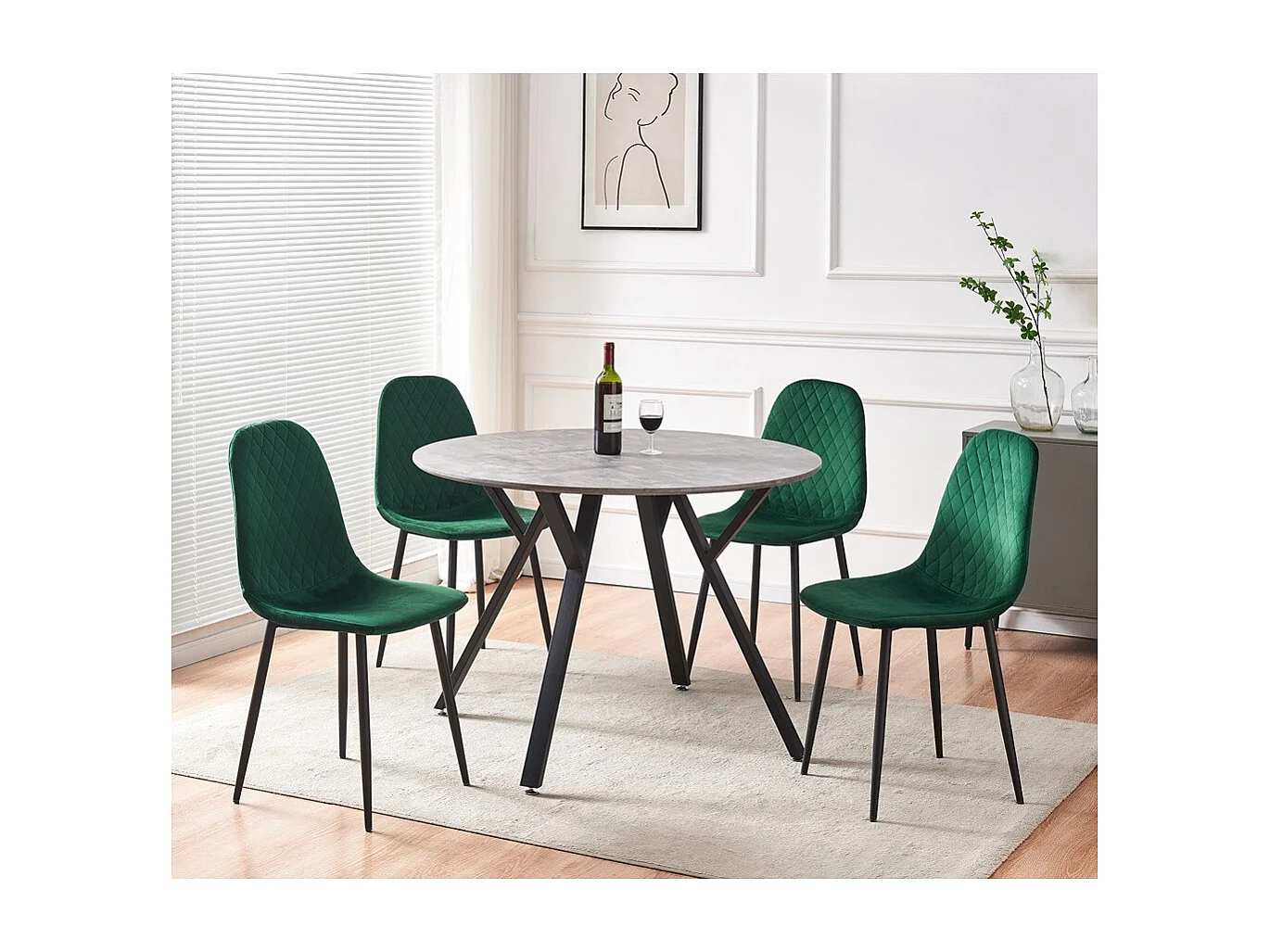 Esstisch - MDF - grau - SEVINKA