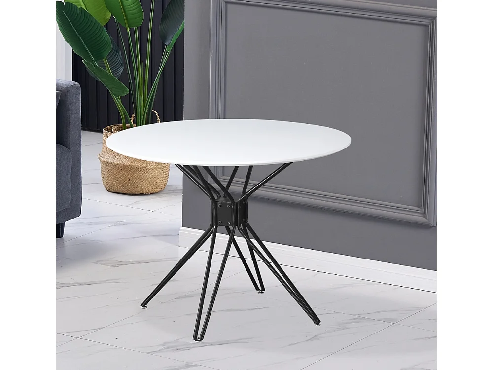 Table à manger - MDF - blanc - SMART