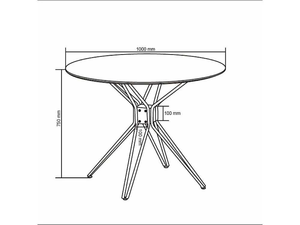 Table à manger - MDF - blanc - SMART