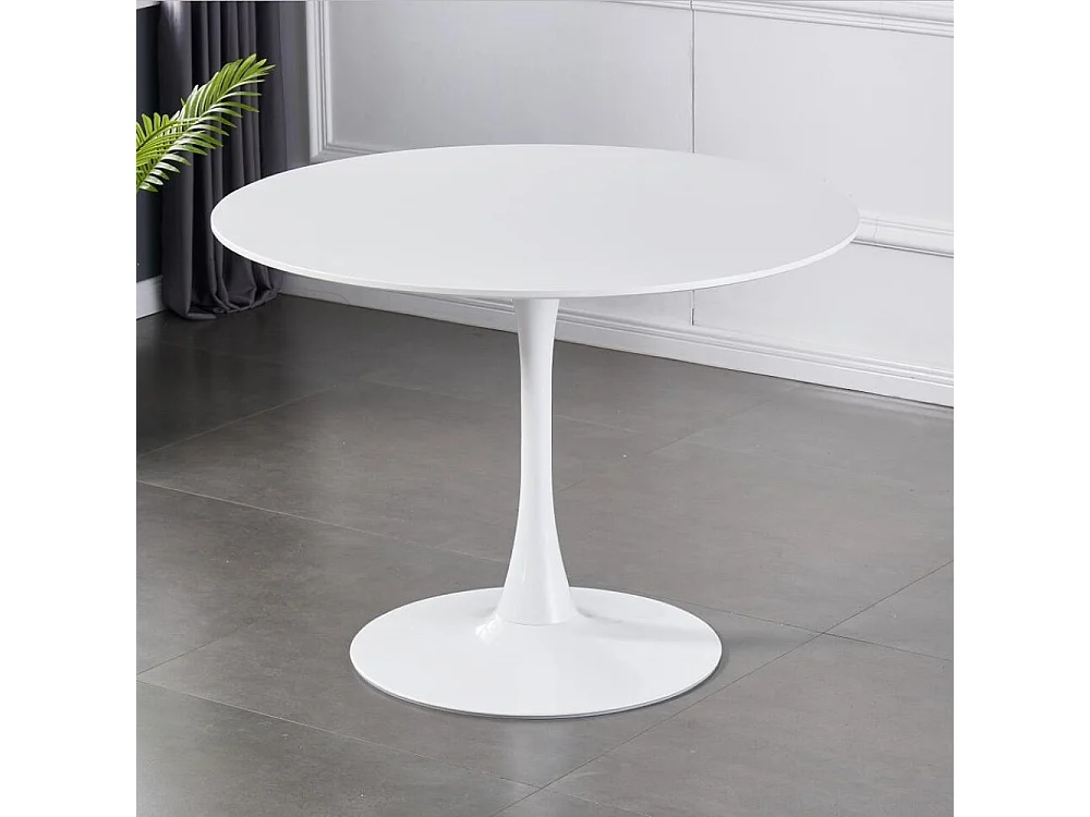 Eettafel - MDF - wit - RONDA