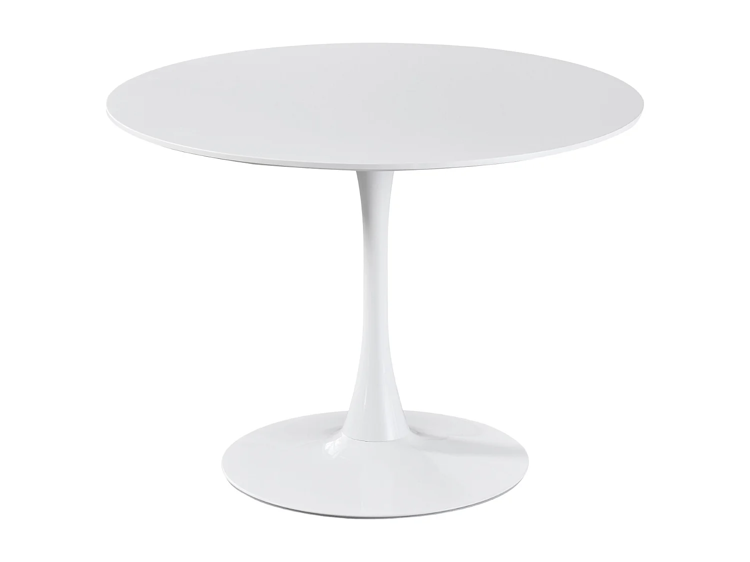 Table à manger - MDF - blanc - RONDA