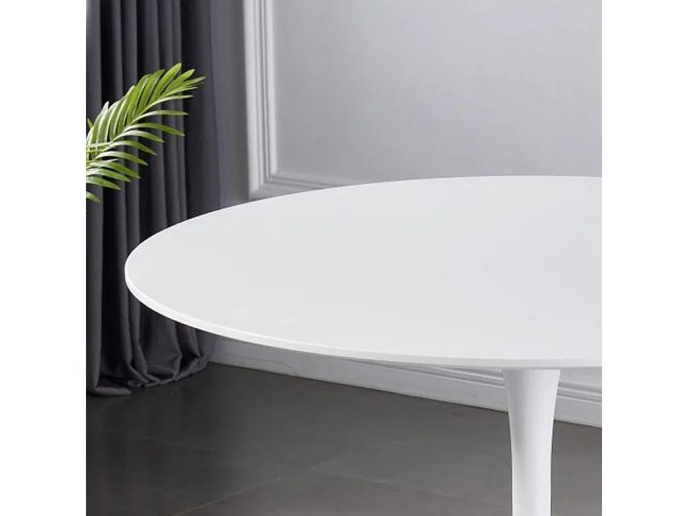 Table à manger - MDF - blanc - RONDA